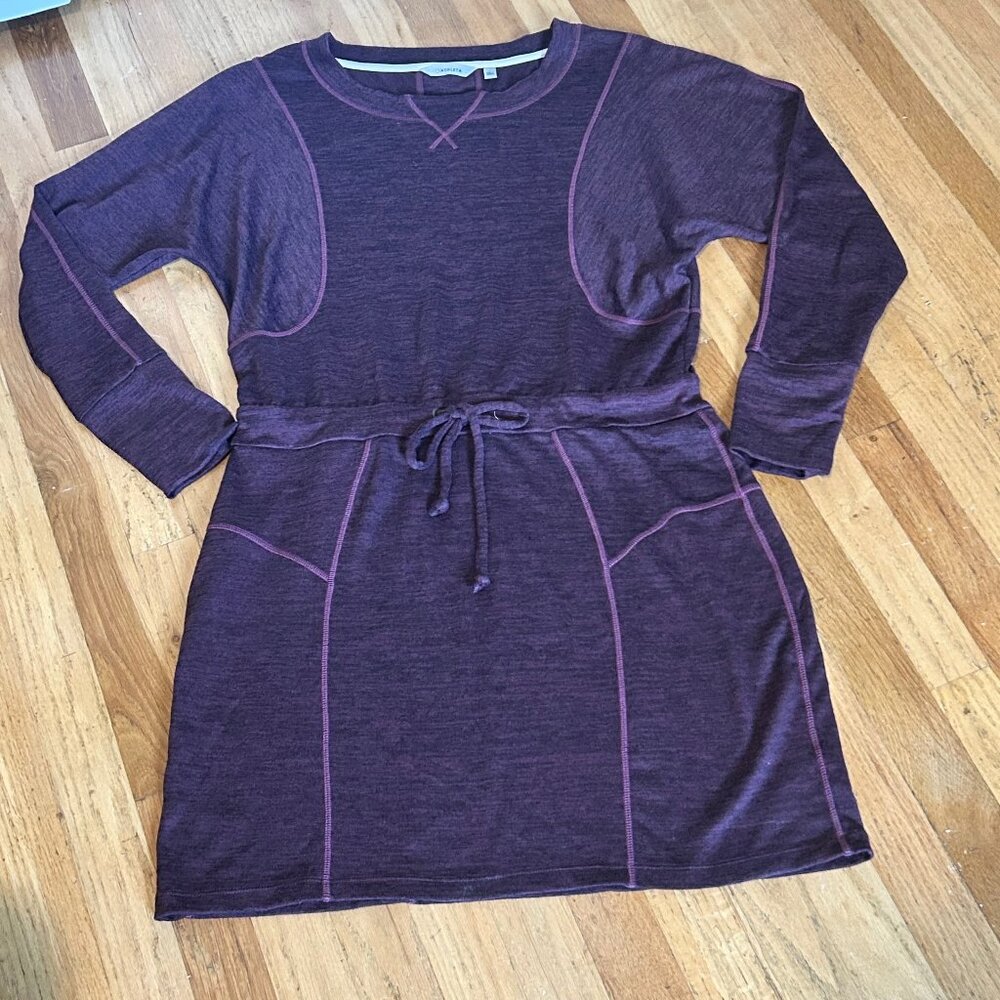 Burgundy Athleta Dropped Waist Dress Size L